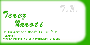 terez maroti business card